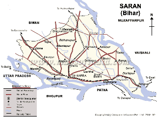 Map Of Saran District